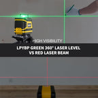 360° Laser-Level-with-Tripod Self-Leveling, Green Cross Line Laser with Horizontal Vertical Beam, Laser Tool for Picture Hanging Construction Floor Tile Wall, Carrying Pouch Battery Included