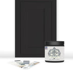 ALL-IN-ONE Paint, Durable cabinet and furniture paint. Built in primer and top coat, no sanding needed. Includes our 30 featured color card - Warm Embers (warm black), 8oz Sample