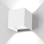 LED 20W Outdoor Wall Lights Exterior/Interior Porch Lights Outdoor Wall Up and Down Lights IP65 Waterproof Sconces Modern Outdoor Lighting Fixtures Square Aluminum White 6500K Cold Lights