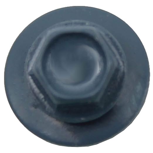 #14 Metal ROOFING SCREWS (250) Screws x 1-1/2" OCEAN BLUE Hex Head Sheet Metal Roof Screw. Self starting/tapping metal to wood sheet metal siding screws - EPDM washer. for corrugated roofing