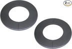 2 Pack Wall Split Flange ABS Round Escutcheon Plate for 3.0"/ 76mm Diameter Pipe Faucet Decoration Accessories (Black)