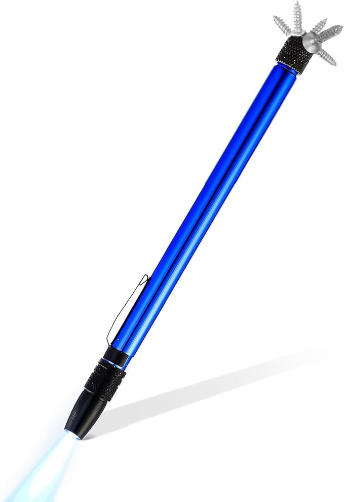 1 Piece 3.5LBs Telescoping Magnetic Flashlight Pickup Tool with LED Lights, Magnet Stick Rod Extendable 7" to 27" for Men, Birthday, Father's Day, Christmas Gift