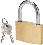 Thin Solid Brass Keyed Padlock Keyed Different Locks-40mm-12pack