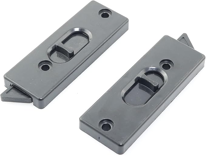 Tilt Window Latch Sliding Vinyl Window Tilt Latch Plastic Construction Snap-in Latch Pair Spring Loaded Sliding Window Tilt Latches for Home Window Fittings, Black