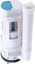 T Tulead Toilet Push Button Valve Dual Flush Fill Valve, Flush Valve Height 8.26"(Include Black Washer), for Drainage Hole 65-70mm/2.56"-2.75"