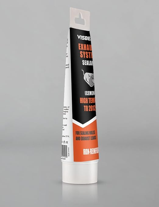 Auto Vehicle Exhaust System Sealant, Non-Slumping Professional Repair Crack Adhesive Super Glue Sealer for Car Mufflers, Tailpipes, Catalytic Converters (Tube, Gram, 150)