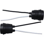 FDXGYH 6pcs Light Bulb Base E27 Waterproof Pigtail Lamp Holder Socket with Cord(Black)