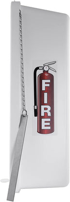 Fire Extinguisher Cabinet Fire Extinguisher Box Outdoor Fire Cabinet Mounted Fire Extinguisher Cabinet Fire Extinguisher Cover (White with Breaker Bar Attachment, Rx350, Plastic, 20 Pounds, 5, AKA1)