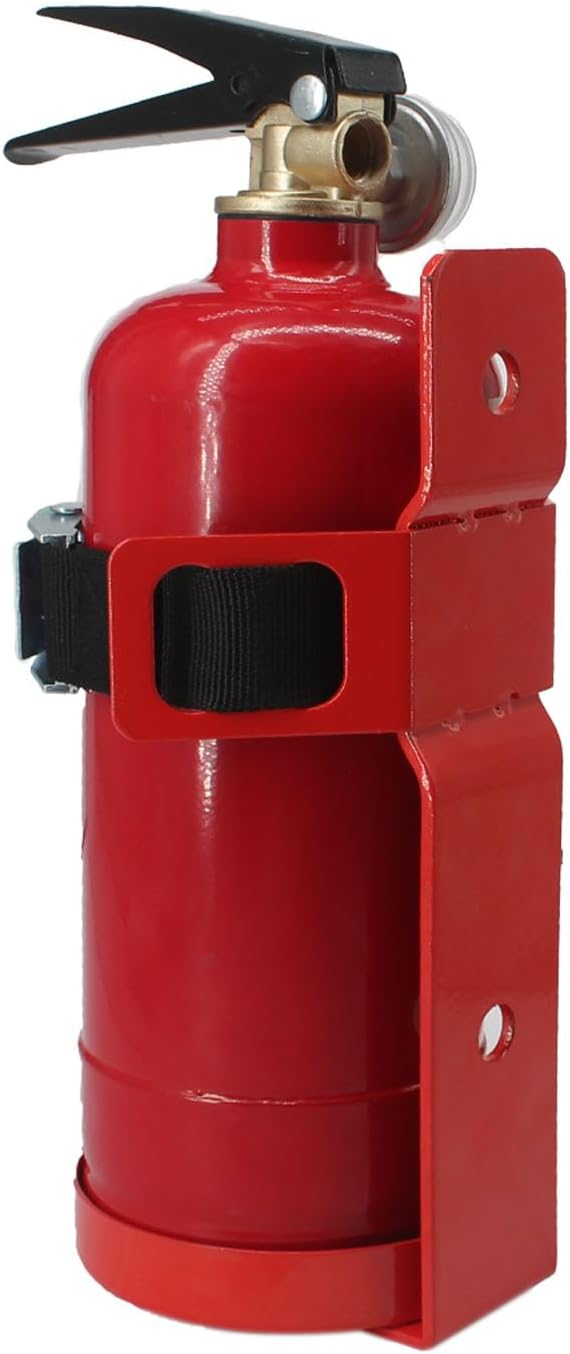Fire Extinguisher Mount,Wall Hanging Bracket,Fire Extinguisher Holder for Home, Car, RV, Truck, Mini Fire Extinguishers (2.5LB red 1Pcs)