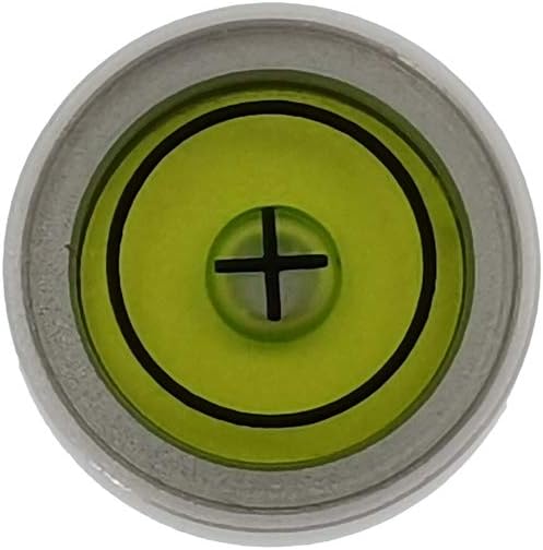 Mini Metal universal horizontal bubble water level level balance bubble level round 14.5x3.8mm (Silver Green）