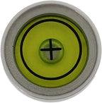 Mini Metal universal horizontal bubble water level level balance bubble level round 14.5x3.8mm (Silver Green）
