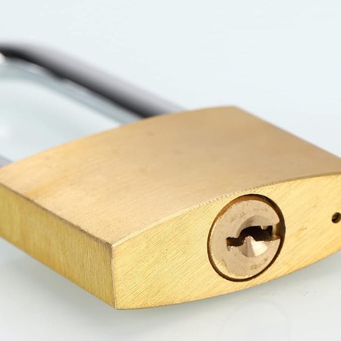 ABRAFOX Lock Solid Brass Keyed Different Long Shackle Padlock -（1-9/16 inch 40mm 2pack