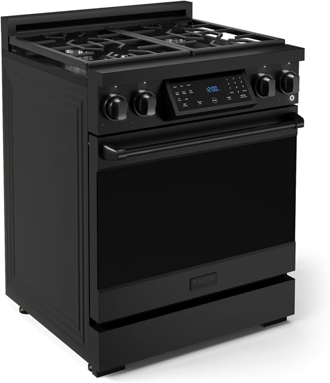 Gordon Ramsay by THOR Kitchen 30 Inch Professional Liquid Propane Range with Tilt Panel Touch Control in Black