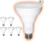 GoodBulb 12 Watt Frosted BR30 Light Bulbs | LED Restaurant Bulb with E26 Medium Base | 3000K Warm White 800 Lumens | Restaurant Light Bulbs | Pack of 6