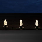 Wintergreen Lighting 25 Pack OptiCore LED C9 Warm White Christmas Light Bulbs - White Bulbs C9 LED Christmas Lights Heavy Duty Shatterproof E17 Bulbs/Base (Warm White Faceted)