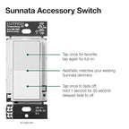 Lutron Sunnata Touch Dimmer Switch with Sunnata Accessory Switch with Wallplates, for 3 Way Applications, 150W LED, White