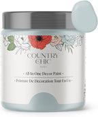 Country Chic All-in-One Chalk Paint for Furniture, Cabinets, Home Decor, Eco-Friendly, Matte Finish, Built-In Primer & Top Coat for Wood, Metal - Belle of the Ball (Light Blue) - 8 oz (237 ml)