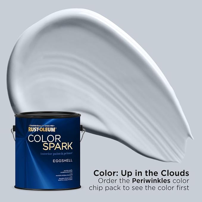 Rust-Oleum Color Spark Interior Paint and Primer in One, Eggshell, Up in the Clouds, 1 Gallon