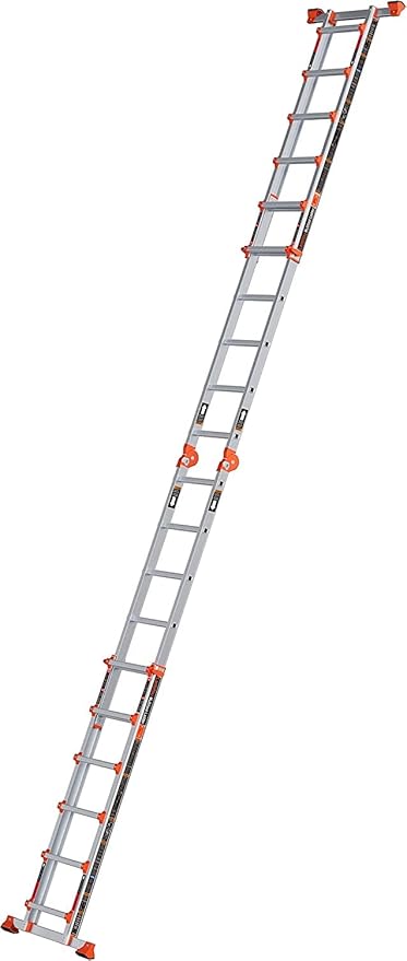 Ladder, A Frame 6 Step Ladder Extension, 22 Ft Anti-Slip Multi Position Ladder, Storage Folding Ladder, 330 lbs Security Load Telescoping Aluminum Ladders for Stairs Home Indoor Outdoor Roof