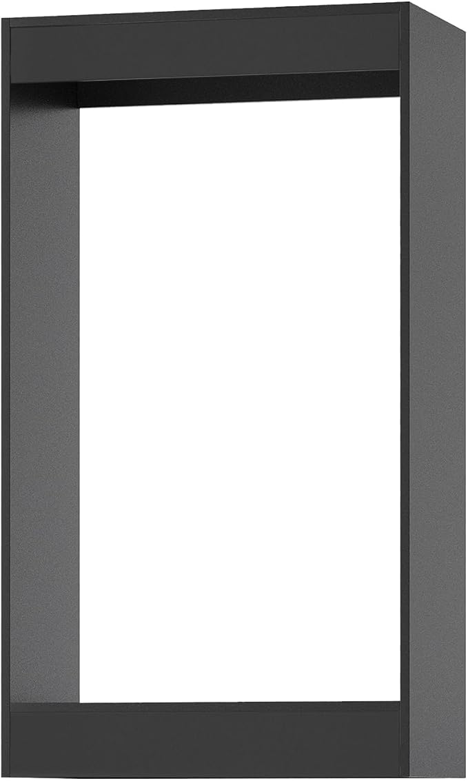 ROOMTEC 22.5" Double Hanging Closet Unit, Modular Closet System with Hanging Rod, Wardrobe Organizer for Bedroom or Walk-in Closet, Wall Mounted, Customizable Clothes Storage Unit, Black