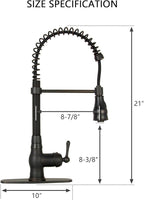 Akicon One-Handle Pre-Rinse Pull-Down Spring Kitchen Faucet