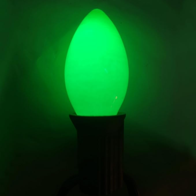 C9 Christmas Light Replacement Bulbs, 25 Pack Ceramic Multicolor Christmas Light Bulbs 7W Night Light Bulb, E17 Intermediate Base Light Bulbs Incandescent Bulbs for Outdoor Vintage Christmas Lights