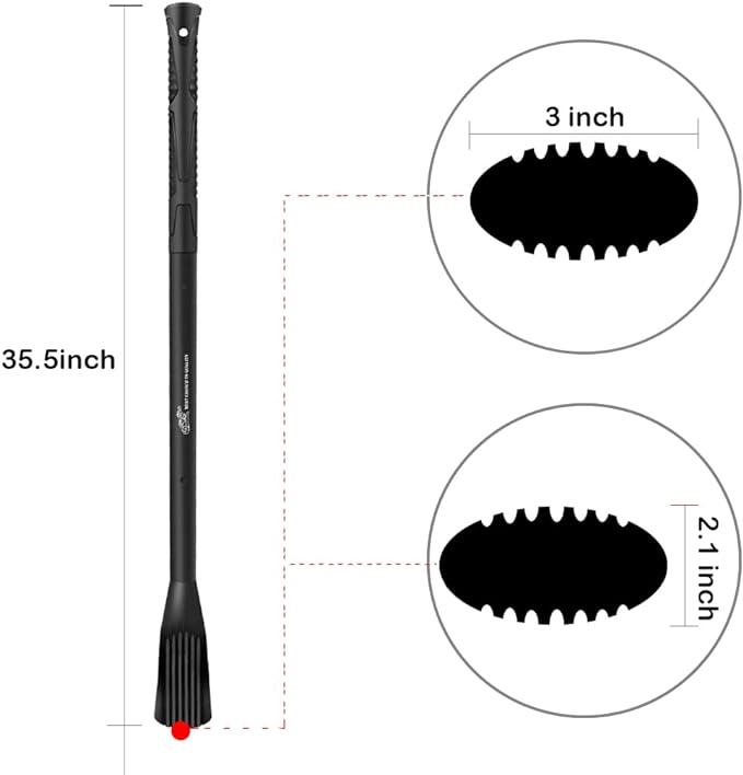 Cutter Mattock, 36" Heavy Duty Pick Axe with Forged Heat Treated Steel Blades Hoe for Weeding, Prying and Chopping, Digging Tool with Fiberglass Handle (36" Fiberglass Handle Only)