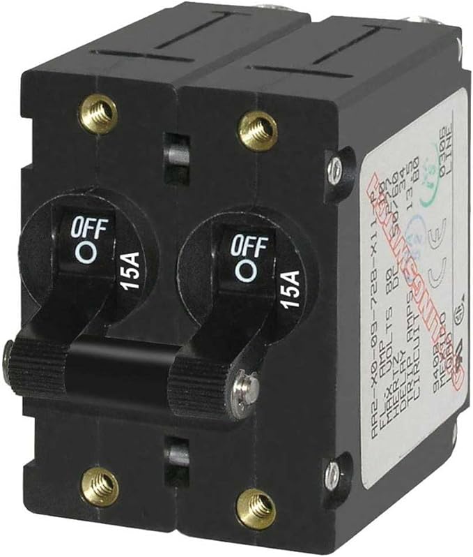 Blue Sea Systems A-Series Toggle Double Pole Circuit Breakers