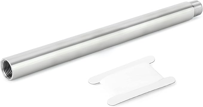 TAISHER 1PCS Stainless Steel Pipe Fittings, 1/2" NPT Male x 1/2" NPT Female Threaded, 12" Length Nipple Cast Pipe