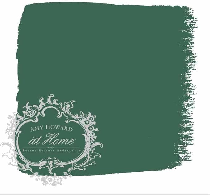 AMY HOWARD AT HOME Chalk-Based One Step Paint for Furniture, Cabinetry, Decor, Finish, and More | No Stripping, Sanding, or Priming | Dark Base | 16 Ounce | Cranley Garden
