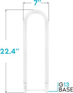 LUXRITE U Bend LED Tube Light, T8 T12, 18W (32W Equivalent), 3000K Soft White, 2000 Lumens, Fluorescent Light Tube Replacement, Direct or Ballast Bypass, DLC and ETL Listed, G13 Base (4 Pack)