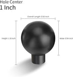 10 Pack Matte Black Cabinet Knobs Drawer Knobs Cabinet Pull Handle Timeless Vanity Drawer Pull Handle Classic Cabinet Hardware for Kitchen Dresser Bathroom, Screws Included, M-Black(1x10)