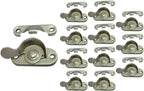 QCAA Steel Window Sash Lock, CTC 2", Satin Nickel, 12 Pack, Made in Taiwan