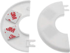 2 Pack Wall Split Flange ABS Round Escutcheon Plate for 1-1/3"/ 33mm Diameter Pipe Faucet Decoration Accessories (White)