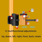 Laser Level Pole 13.8 foot/4.2m With 5/8&1/4 interface screws (6.25 inches/2.36 inches) thread for Rotary and Line Lasers,with multifunctional gimbal