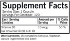 Vitamin D-3 400 IU Capsules - Hypo, 120 Capsules
