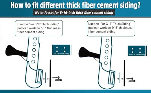 Siding Installation Tools for 5/16-Inch, 3/8-Inch, 7/16-Inch Fiber Cement Siding, Lap Mounting Gauge with Adjustable Reveals, Polycarbonate Body, 2 Packs