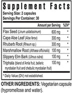 Youngevity Slender Fx™ Cleanse Fx™ - Super Colon Cleanse 15 Day - Natural Herb Blend - Flax Seed, Cape Aloe, Rhubarb Root, Triphala, Slippery Elm, Marshmallow Root - 60 Capsules