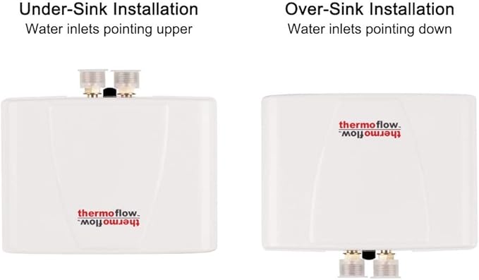 Thermoflow 110V~120V Mini Tankless Water Heater Electric Point of Use On Demand Instant Hot Water Heater Under Sinks Wall Mounted, CSA Certified 3.5kW Hard Wired