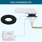 Hygie Rinse Metal Toilet Handle Replacement Kit Universal Side Mount Fit, Toilet Lever Compatible with American Standard/Glacier Bay/Gerber, Toilet Flush Handle with Flapper Chain, Chrome