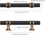 Asidrama 10 Pack 3 Inch(76mm) Champagne Bronze and Matte Black Kitchen Cabinet Handles, Cabinet Pulls Kitchen Cabinet Hardware Cupboard Handles Drawer Pulls