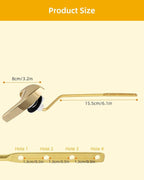 2 Pack Universal Polished Gold Toilet Handle Replacement Kit, Side/Angle Mount Toilet Flush Handle Compatible with Kohler K-GP30324-CP/TOTO/American Standard, Stainless Steel Flapper Chain