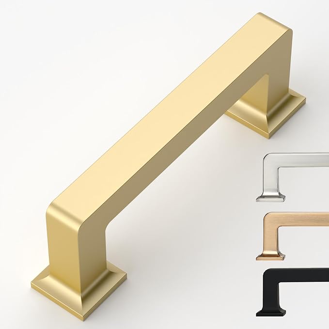 10 Pack 3 Inch Gold Cabinet Pulls - Kitchen Handles for Cabinets