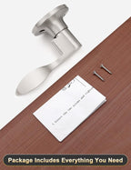 Mengico 8 Pack Satin Nickel Dummy Door Lever, Single Left Side Door Handle for Closets, Non-Turning Pull Only Lever Set, Wave Style Interior Door Knob