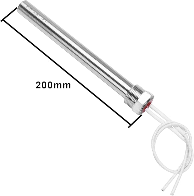 DERNORD Immersion Cartridge Heater 240V 1000W Hot Rod Heating Element Replacement 3/4 Inch Thread