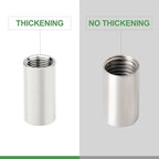 TAISHER 2PCS Stainless Steel Pipe Fittings, 3/8" NPT Female x 3/8" NPT Female Threaded, 2" Length Thickened Nipple Cast Pipe