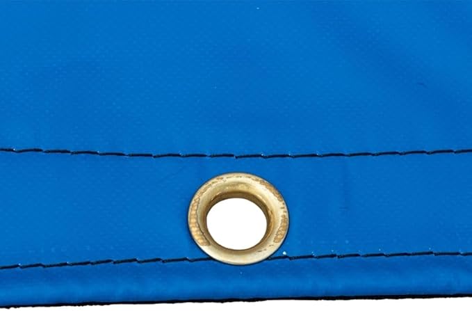 Mytee Products 2 Pack 24' x 27' Flatbed Trailer Lumber Tarp with 8 FT Drop - Heavy Duty Blue 18 Oz Vinyl Waterproof Tarp for Truck/Trailers to Protect Cargo from Wind, Rain, Snow, and Sun