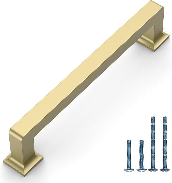 10 Pack 5"(128mm) Gold Cabinet Pulls Kitchen Cabinet Handles Drawer Pulls Cupboard Hardware for Cabinets CK0078