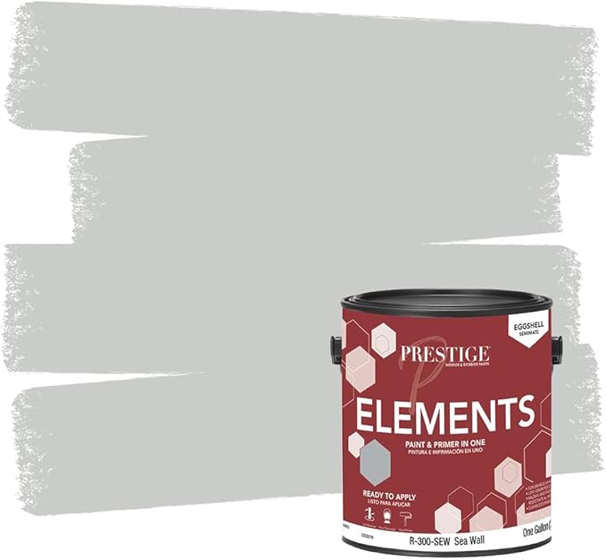 PRESTIGE Paints Elements Interior Paint and Primer in One, Eggshell, 1 Gallon, Sea Wall