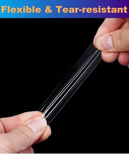 Super Thin Double Sided Adhesive Tape 1Inch x 66Feet Transparent Sticky Tape for Making DIY Crafts, Paste Photo, Scrapbook, Gift Wrap, Rug Fixed, Woodworker, Fashion Clothing, Wall Decor, Cat Training